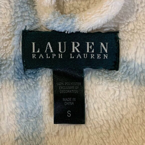 Ralph‎ Lauren Men's Plush Plaid Mid Length Front Tie Bathrobe Size S - Picture 9 of 14